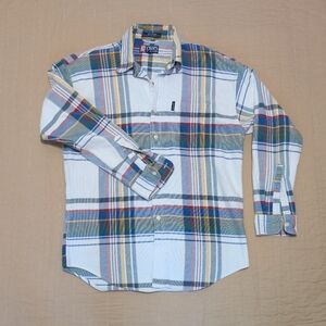 Vintage Chaps Ralph Lauren Long Sleeve Button Front Plaid Flannel Shirt